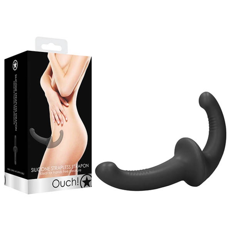 Ouch! Silicone Strapless Strapon - Black